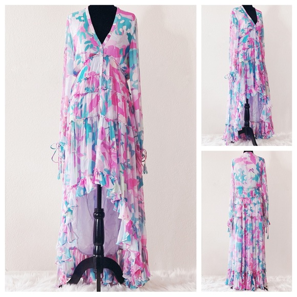 ROCOCO SAND Chiffon High-Low Maxi Dress - Picture 2 of 13